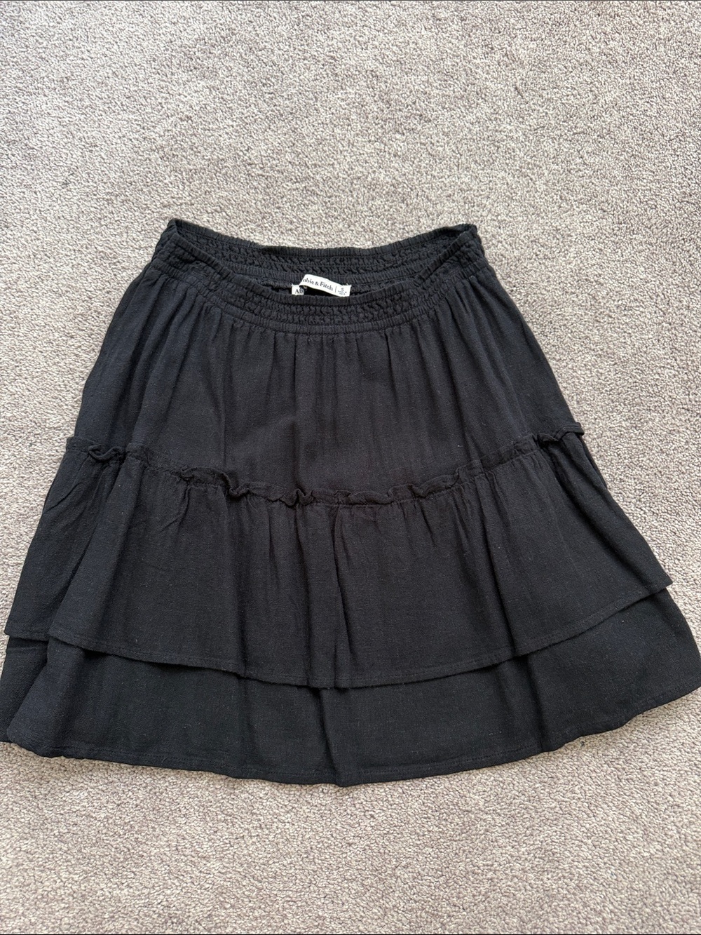 Abercrombie & Fitch Black Tiered Skirt